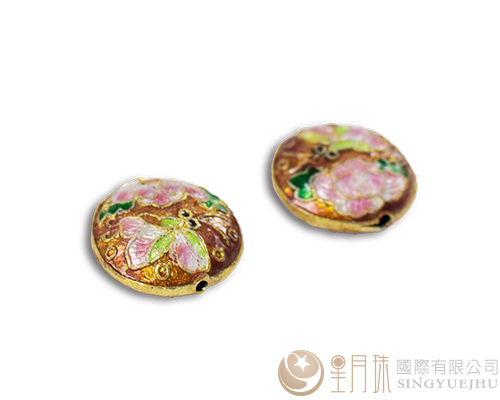 景泰藍(扁圓)-金色-1入
