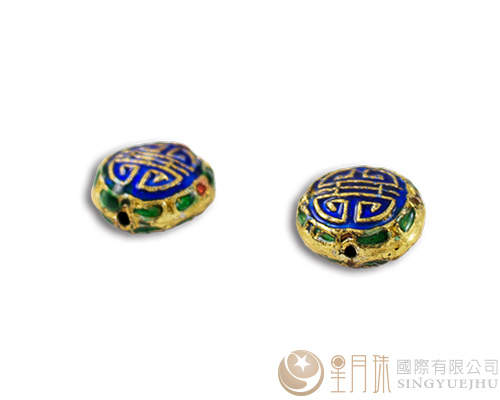 景泰蓝(扁圆)-蓝色-1入