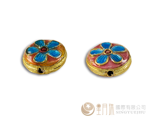景泰藍(扁圓)-小花-1入