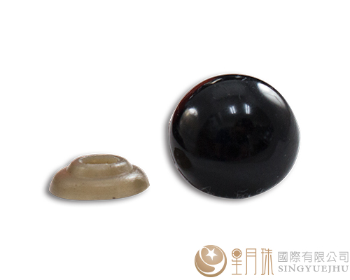 玩偶眼睛-圓(全黑)20mm-6入