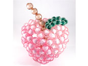 串珠材料503粉紅蘋果-16mm珠中珠