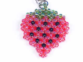 串珠材料包1307~扁~双面草莓-11/0日本玻璃珠