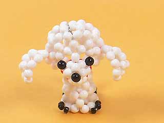 串珠材料1398白貴賓狗-4mm糖果珠