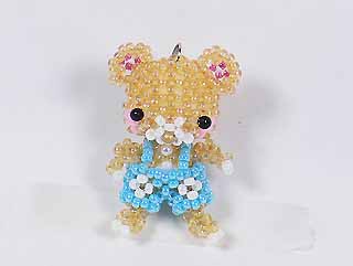 串珠材料包1279可愛大頭熊情侶(男)-日本玻璃珠