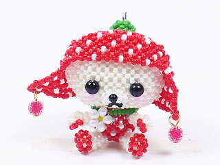 串珠材料包1439大頭草莓熊-11/0日本玻璃珠