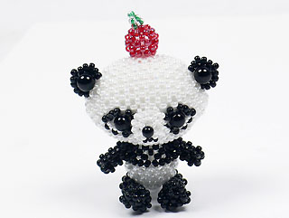 串珠材料包1438大头熊猫-11/0日本玻璃珠