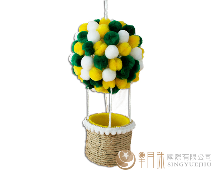 熱氣球夜燈-綠黃