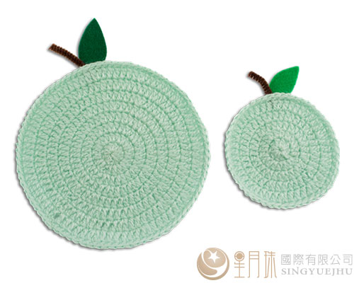 苹果杯锅垫材料包-粉绿1入(C0040)
