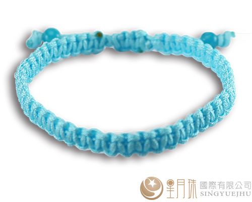DIY簡單手編手環材料包-水藍