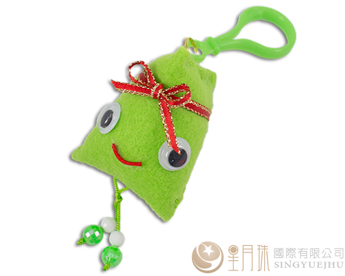 打洞包粽(中)扣環吊飾-果綠