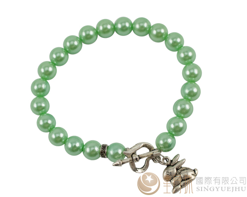 DIY仿珍珠手鍊材料包-綠色(A003)