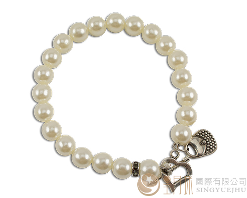 DIY仿珍珠手鍊材料包-米白(A003)