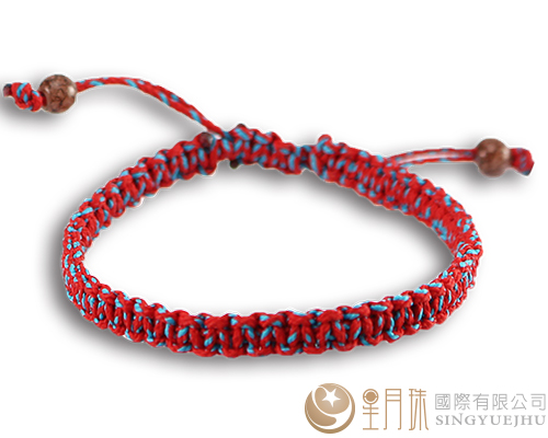 DIY簡單手編手環材料包-紅/藍(A0010)