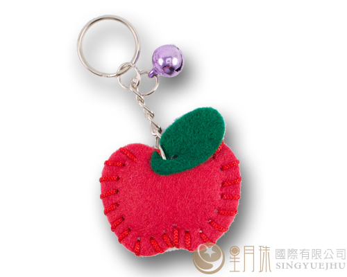 DIY不織布~迷你蘋果鎖圈-紅色(D0021)