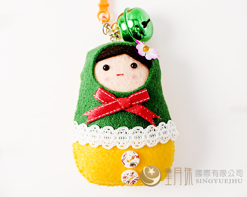 俄羅絲娃娃不織布鎖圈材料包-綠色(D0014)