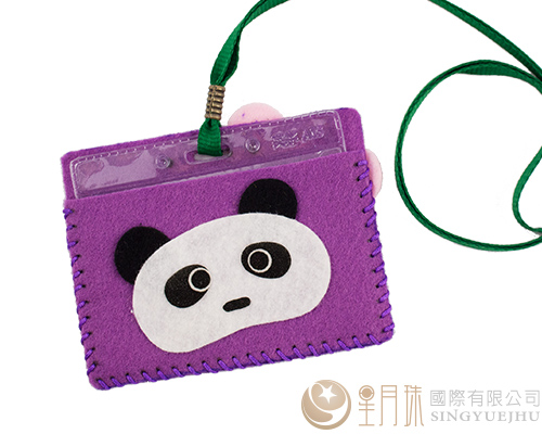 DIY不織布~卡哇依識別證卡套-紫色(D0031)