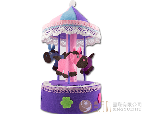 不織布DIY旋轉木馬音樂盒(D0047)