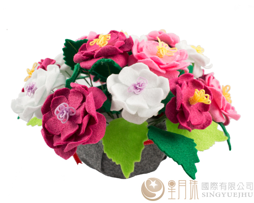 DIY不織布溫馨花盆材料包-粉(D0030)