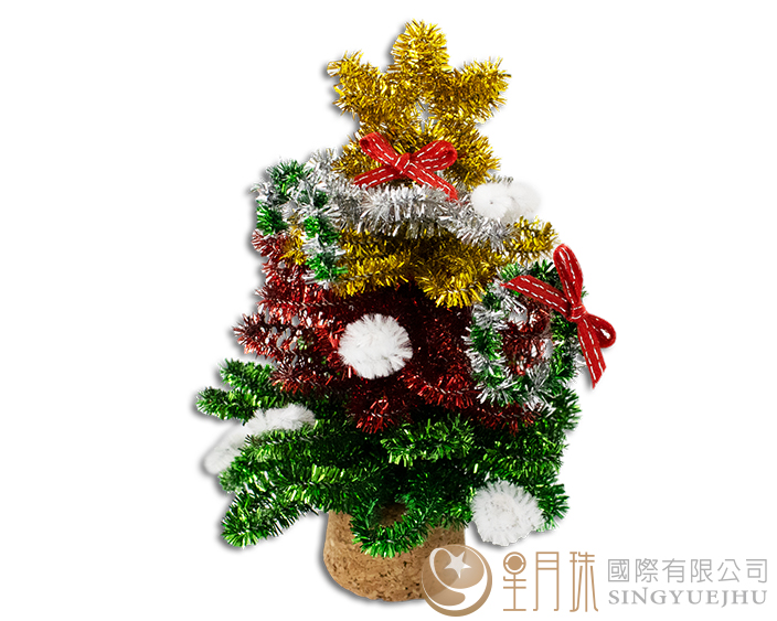 毛根圣诞树-金葱彩色(J0011)