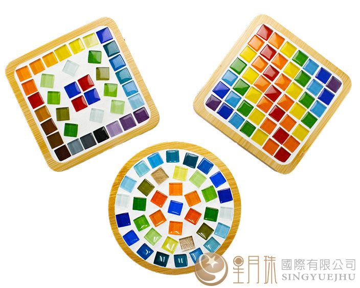 马赛克玻璃镶嵌创作材料包-1入(圆型)(Z0017)