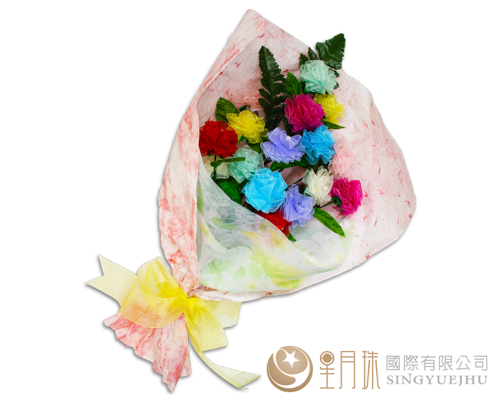 DIY-絲帶玫瑰花束(Z0029)