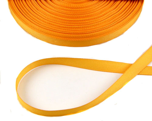三分羅紋帽帶-50碼-橘黃
