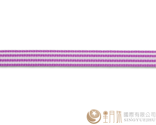 條紋-羅紋緞帶-3分-75尺 淺紫
