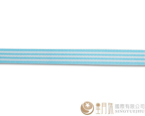 条纹-罗纹缎带-3分-75尺 水蓝