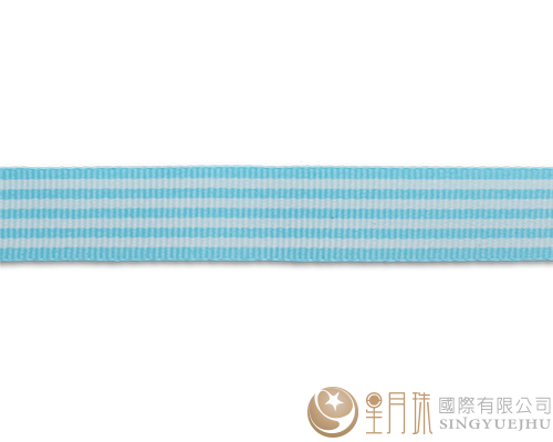 條紋-羅紋緞帶-5分-75尺 天空藍