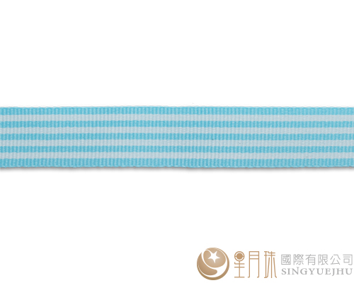 條紋-羅紋緞帶-5分-75尺 天空藍