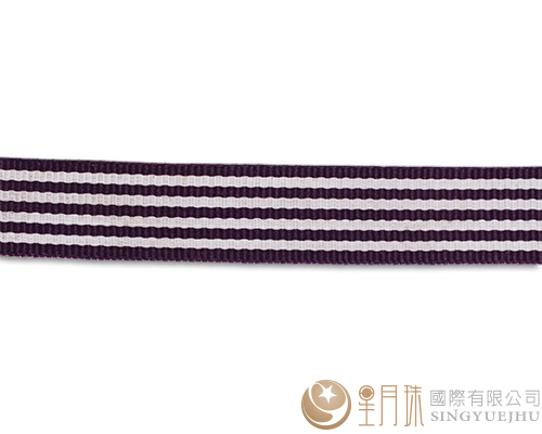 條紋-羅紋緞帶-5分-75尺 深紫