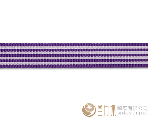 條紋-羅紋緞帶-5分-75尺 紫