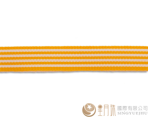 条纹-罗纹缎带-5分-75尺 黄