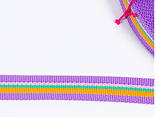 织带-紫+粉红+绿+黄-25mm
