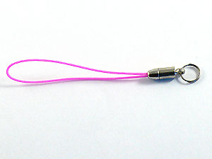 手機吊繩-銀光粉紅色