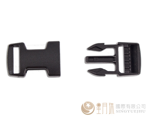 插扣-小側按式53mm*25mm黑(內徑20mm)