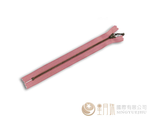 水滴拉鍊-15cm-粉紅色