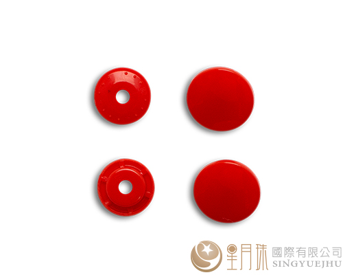塑膠壓釦-12mm/100入-紅橘