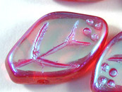 捷克水晶葉形珠-紅彩-12*7mm-8入(剩下8顆)