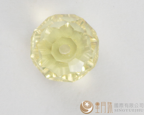 捷克扁圓珠8*5mm-淺黃色 剩下2包