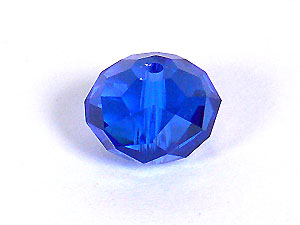 捷克扁圓珠6*4mm-寶藍色-8顆