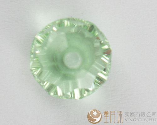 捷克扁圓珠6*4mm-果綠色-8顆