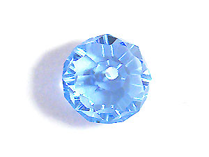 捷克扁圆珠10*7mm-蓝色