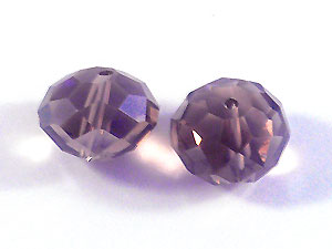 捷克扁圓珠15*11mm-紫色
