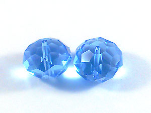 捷克扁圓珠15*11mm-藍色