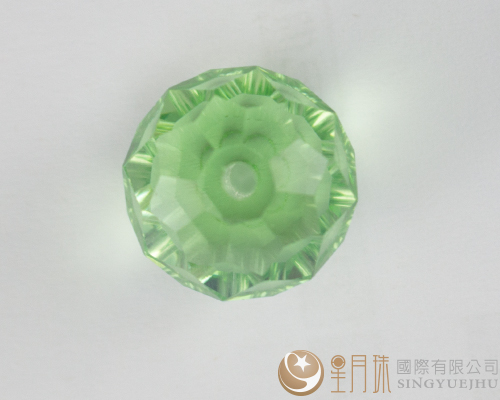 捷克扁圆珠15*12mm-果绿色剩1颗