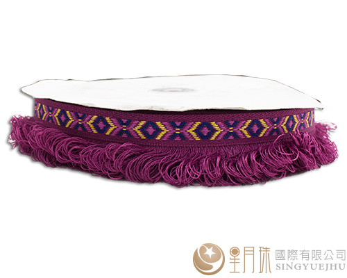 圖騰織帶-寬約3cm-紫